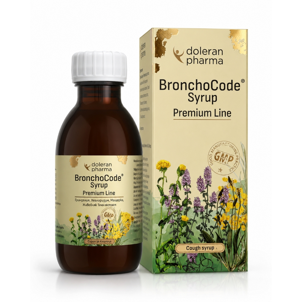 БронхоКод Сироп Премиум 180 g – Doleran Pharma BronchoCode Syrup Premium 180 g