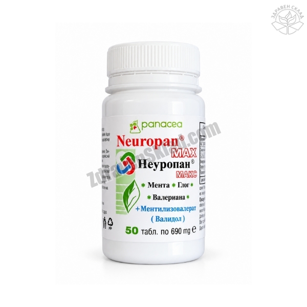 Неуропан Макс + Ментилизовалерат х 50 табл. - Панацея Neuropan Max